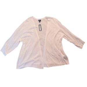 Worthington Women's Sweater Cardigan 2xl White NWT Open Front